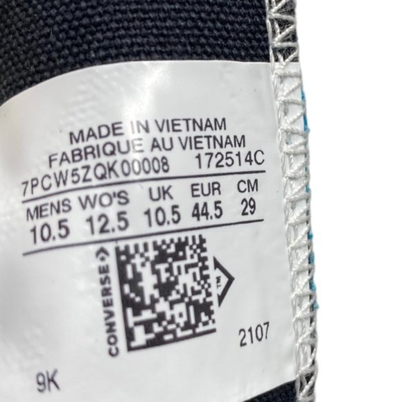 Converse Chuck Taylor High Top Canvas White Men Sneakers Custom 172514C-WHT/BLU - Picture 7 of 9